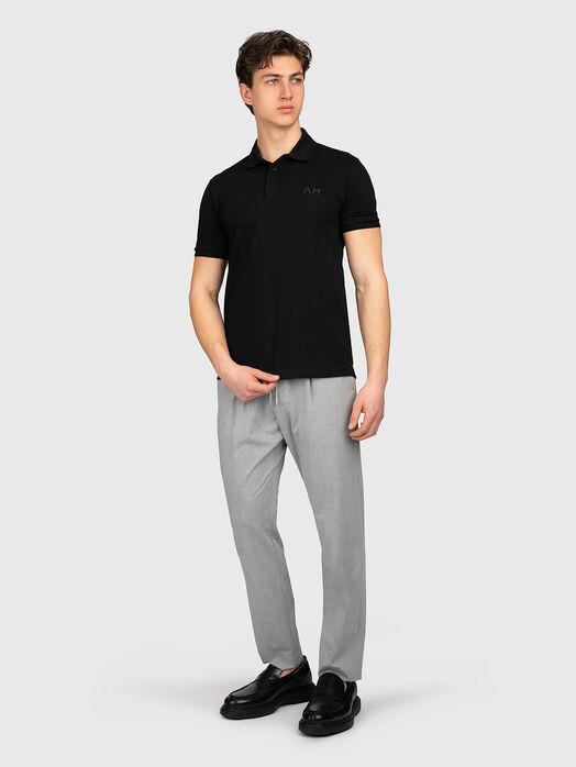 Black polo-shirt