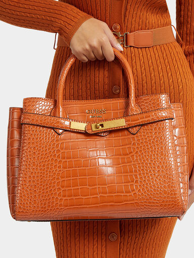 AVIANA bag with croc texture and logo detail - 5