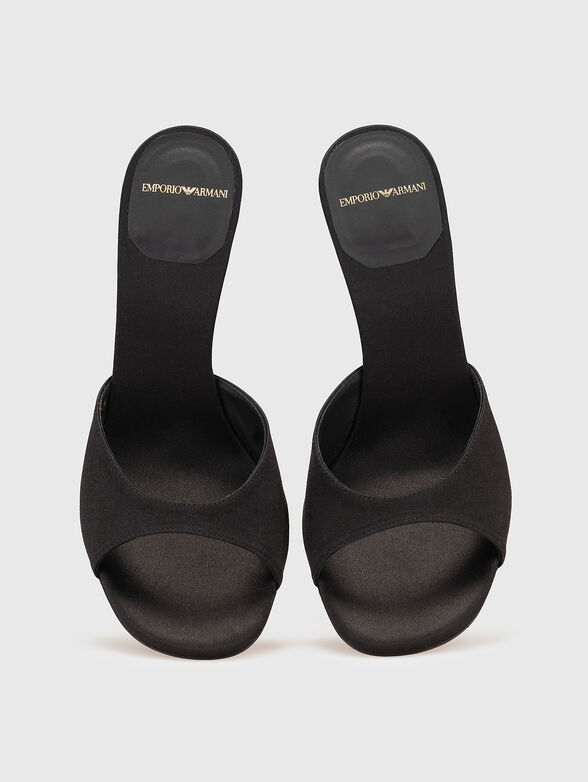 Silk blend heeled slippers - 6