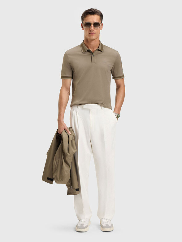 Cotton polo shirt with accent trims - 2