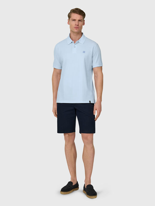 Light blue pique polo shirt - 2