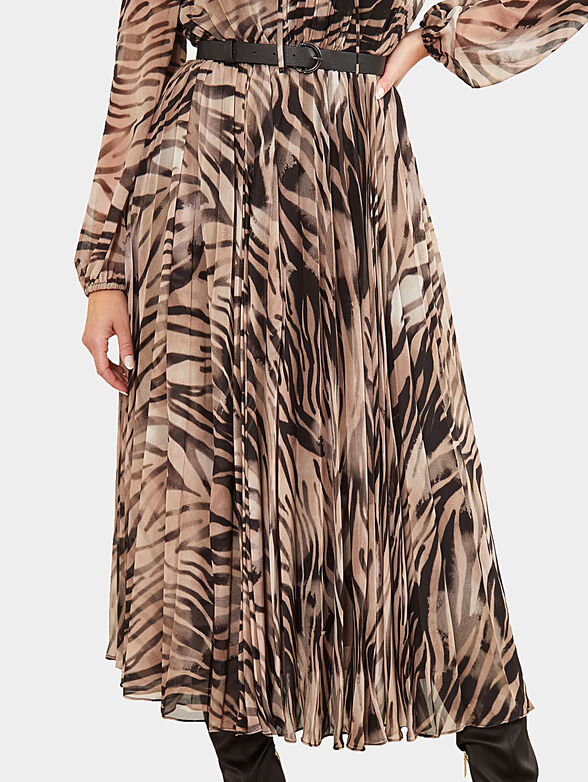 Animal print midi dress - 4