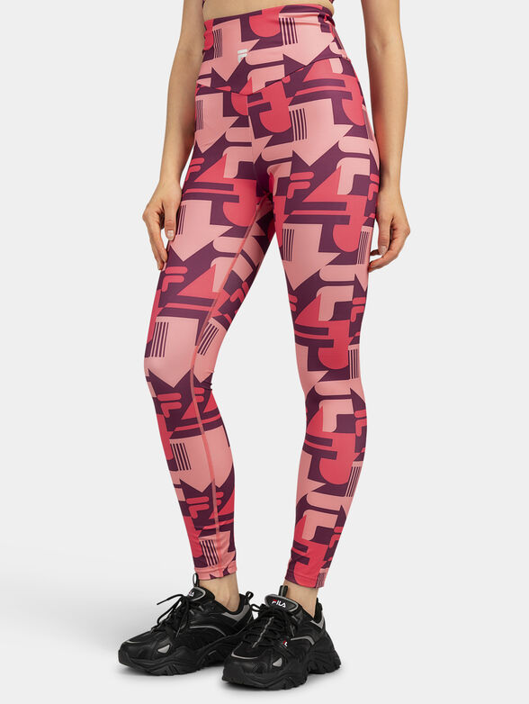 Sports leggings RAGUSA with monogram logo print - 1