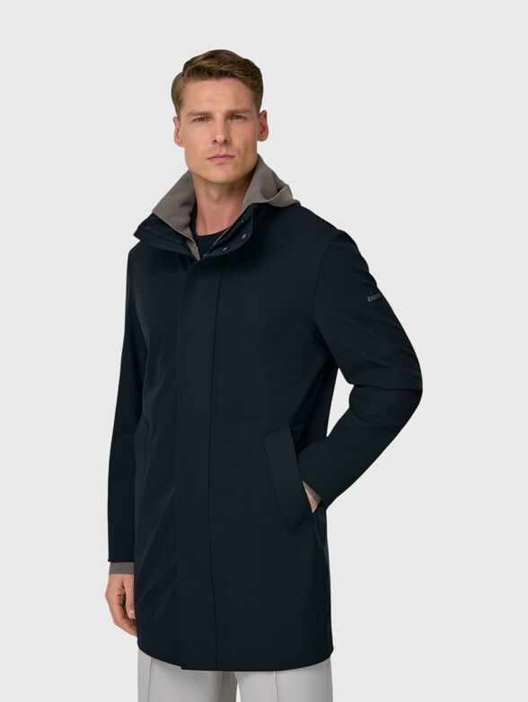 Dark blue coat with a mini logo - 1