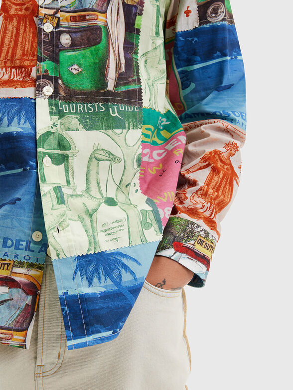 CAM shirt with patchwork elements - 4