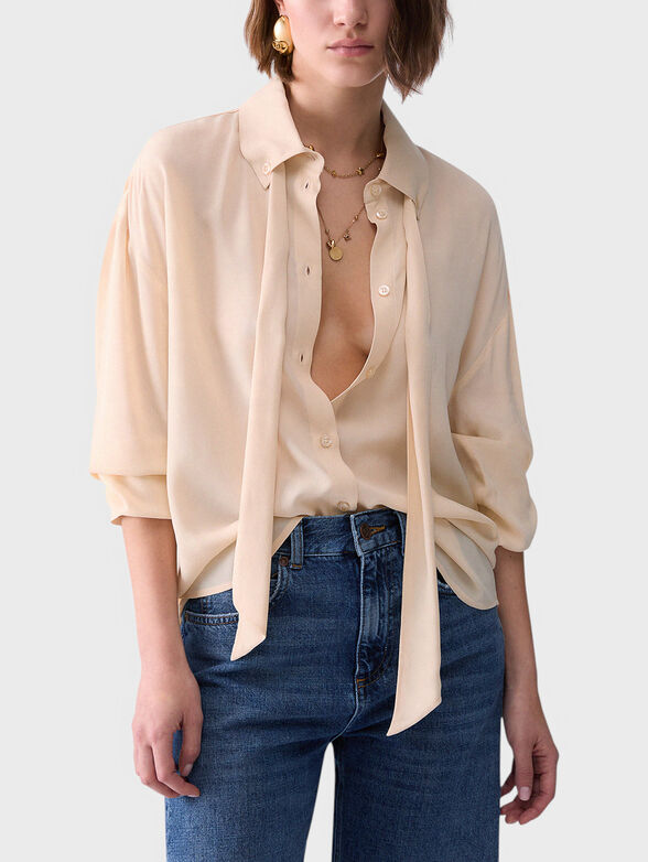 Blouse with accent ties - 1