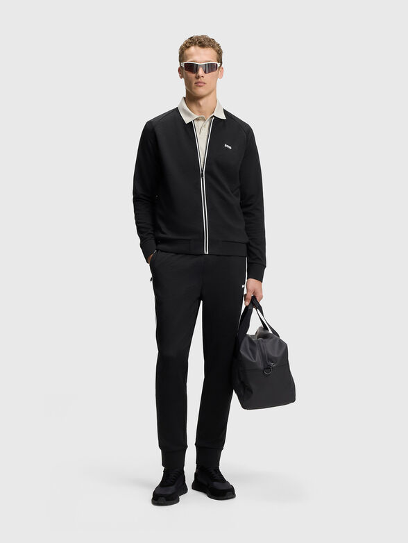 Zip-up sweatshirt with a contrasting logo - 2