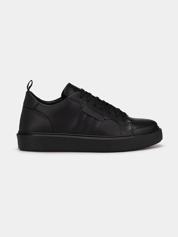 REEF leather sneakers in black - 1