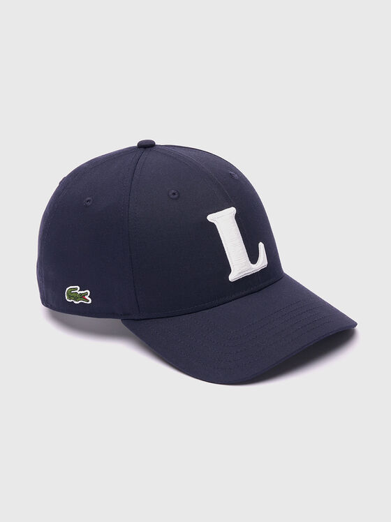 Embroidered hat in dark blue - 1