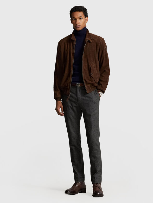 Wool sweater with polo collar  - 2