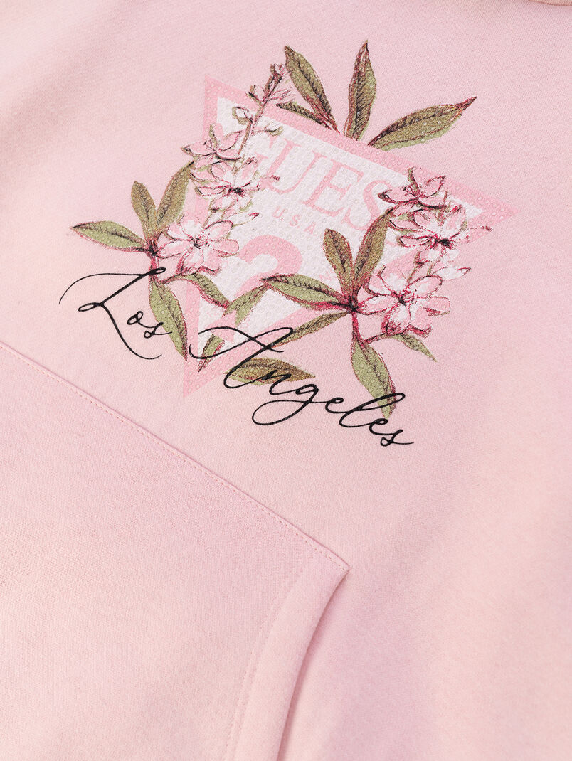 Pink sweatshirt with triangle logo - 3