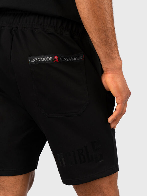 GMSH017 printed shorts in black  - 6