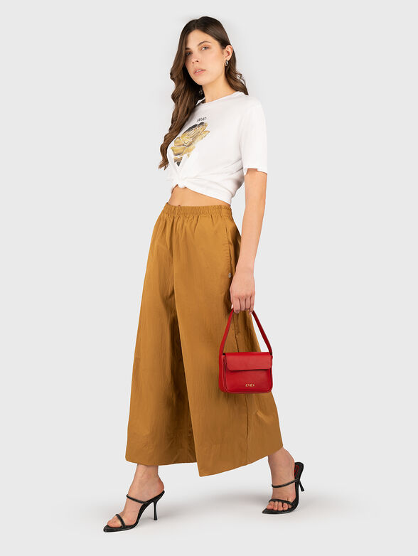 Trousers with high waist and wide legs - 4
