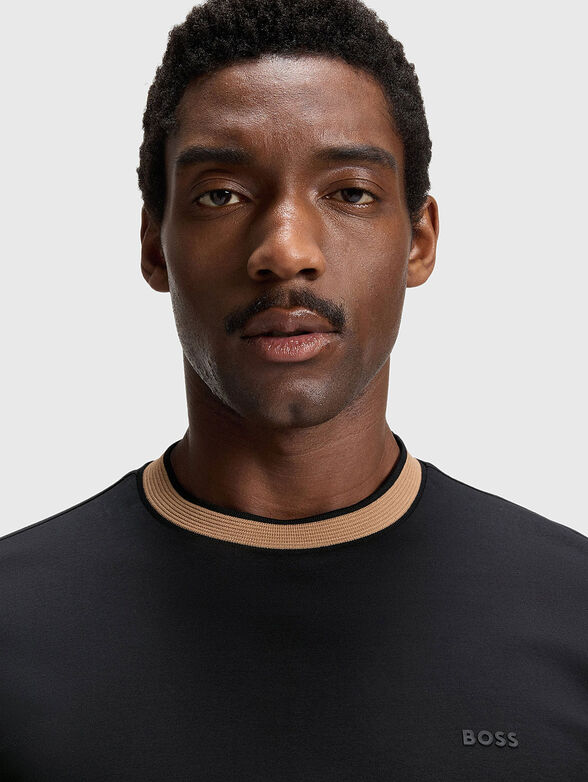 Cotton T-shirt with accent edges - 4