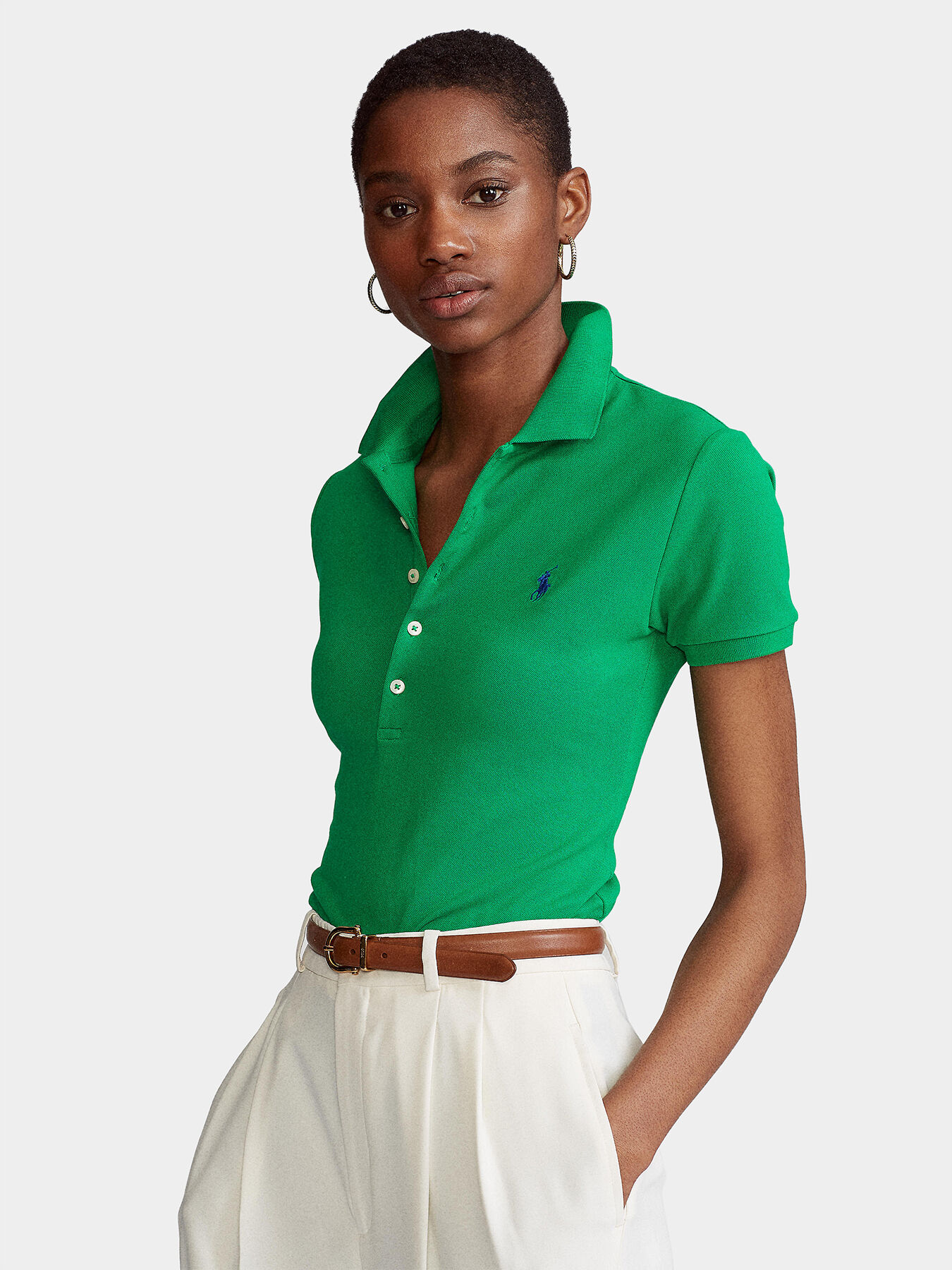 Green polo shirt with buttons brand POLO RALPH LAUREN Globalbrandsstore en