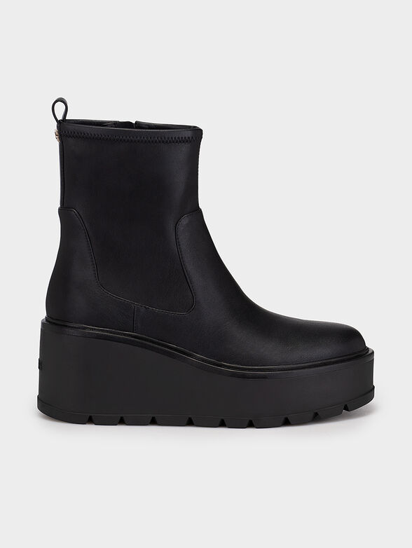 LACIA black platform ankle boots - 1