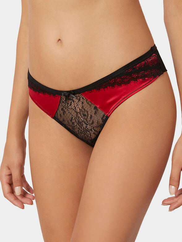 SHIVER brazilian briefs with lace accents - 1
