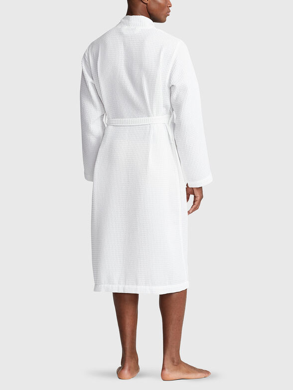 White bathrobe with logo embroidery - 2