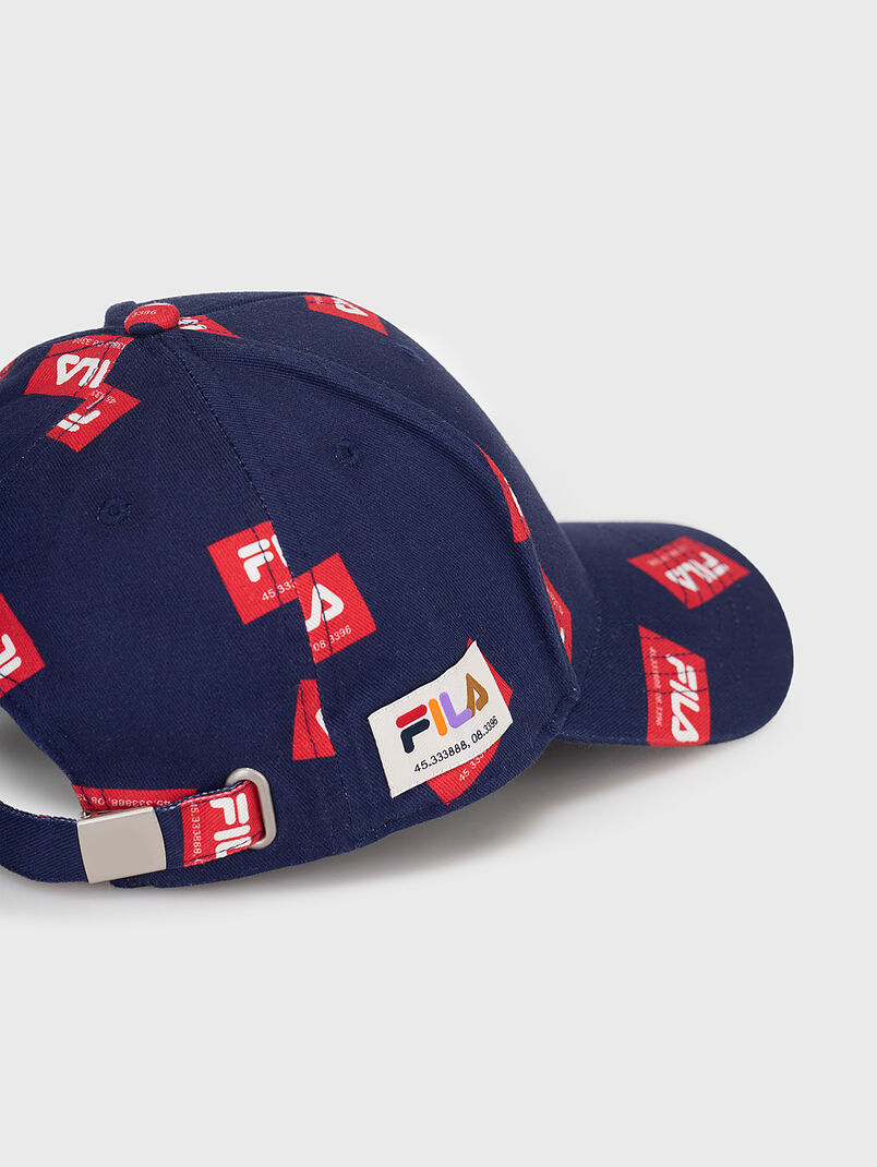 BRESCIA blue baseball cap with print - 3