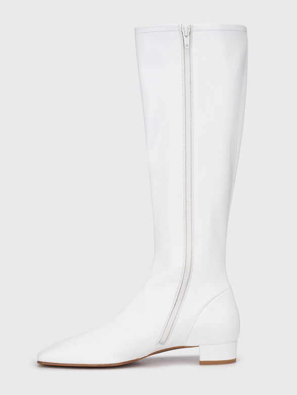 EDIE white leather boots - 4