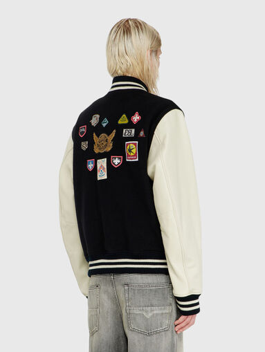 Wool blend bomber jacket - 3