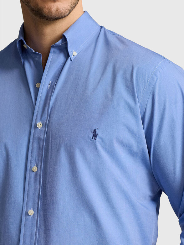 Blue cotton shirt - 3