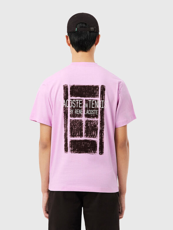 Cotton T-shirt with a contrasting print on the back - 2