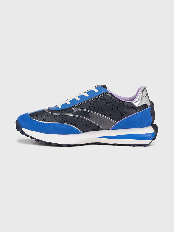 ZONE blue sports shoes with logo accents - 4
