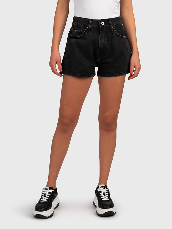 SUZIE black denim shorts - 0