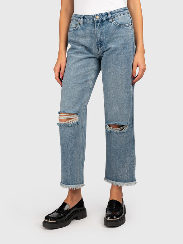 Jeans with distressed effect - 1