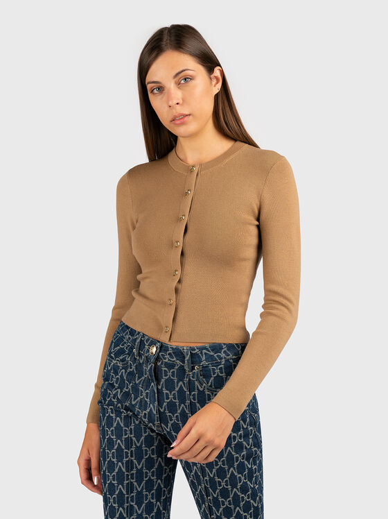 Merino wool cardigan with buttons - 1