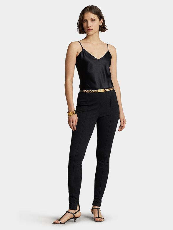 Black silk top - 2