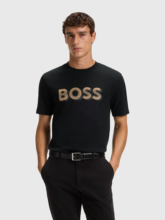 Cotton T-shirt with logo print - 1