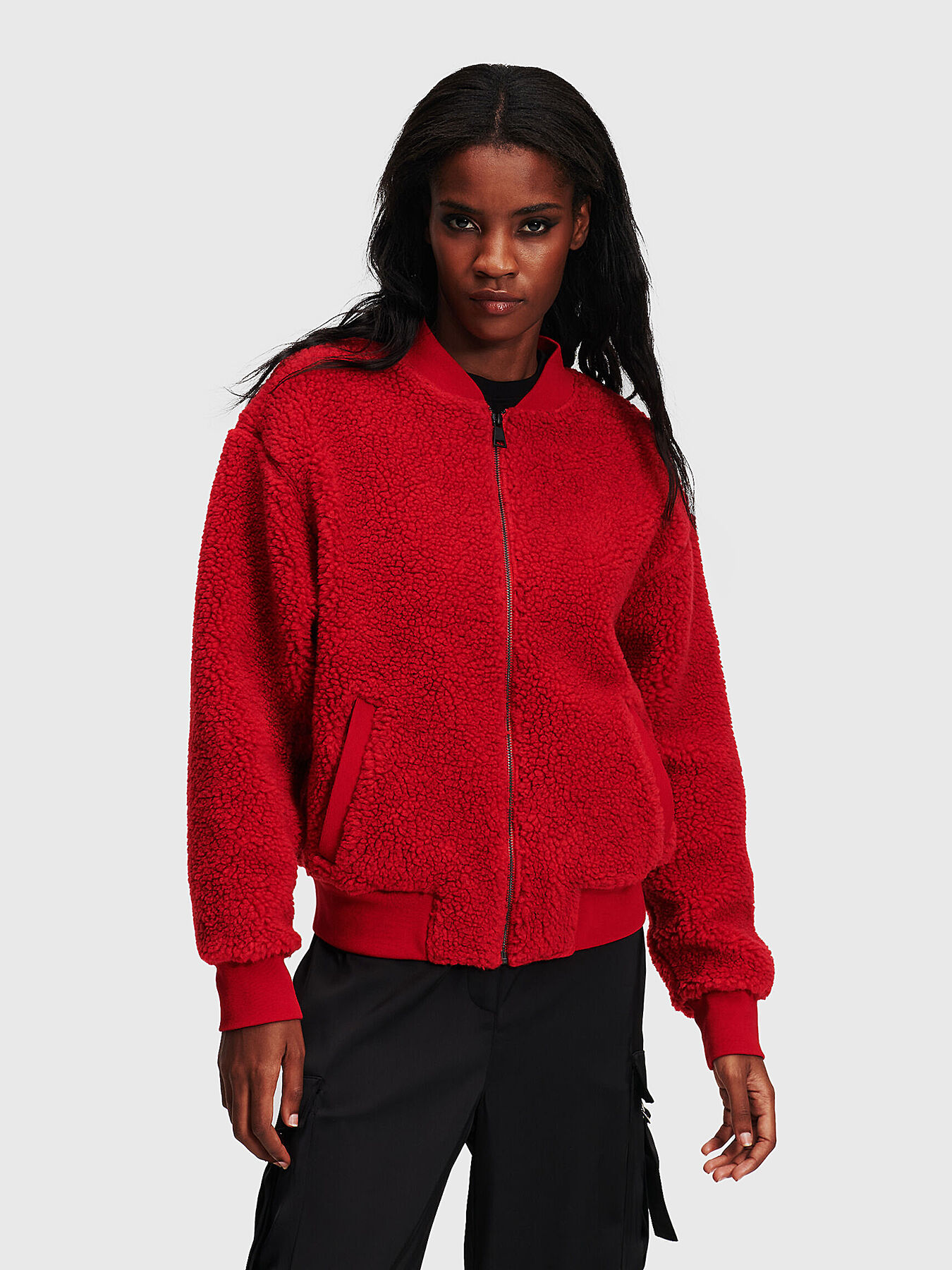 Bomber teddy jacket sales