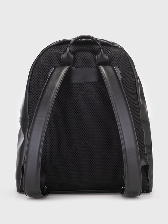 Eco leather backpack with logo details  - 2