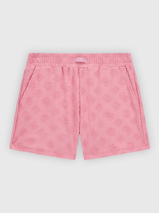 Къси панталони с лого бродерии - 1