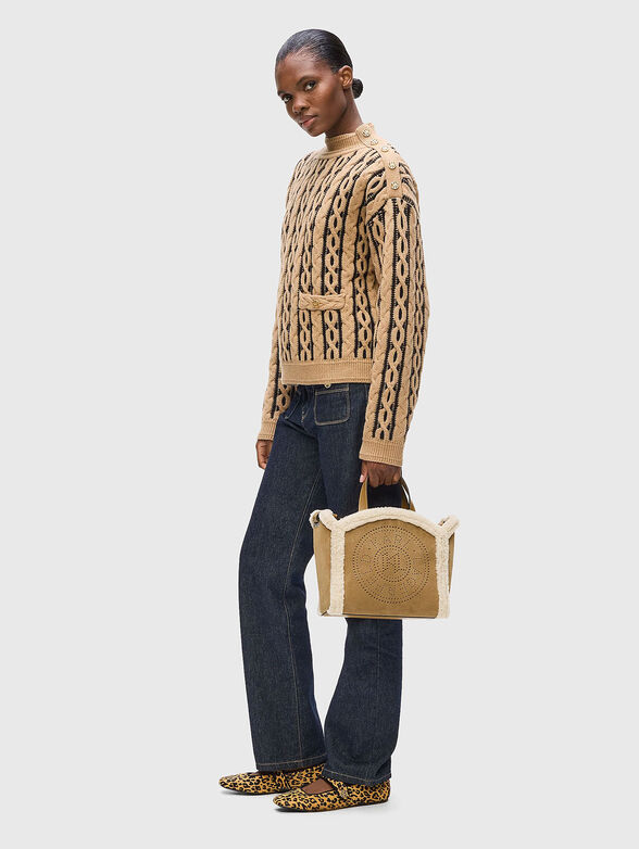 K/CIRCLE small shearling tote bag - 2