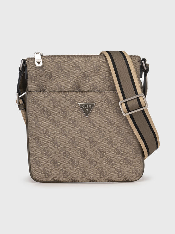 Текстилна кросбоди чанта с лого ефект - 1
