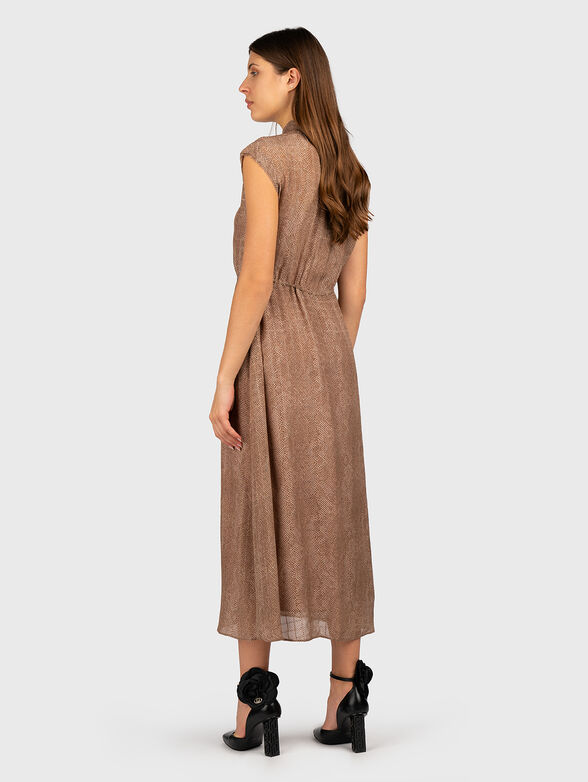 DECAPEY midi dress with animal print - 2