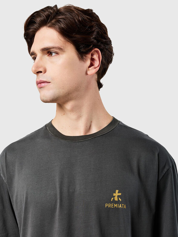 Oversized T-shirt with contrasting logo - 4