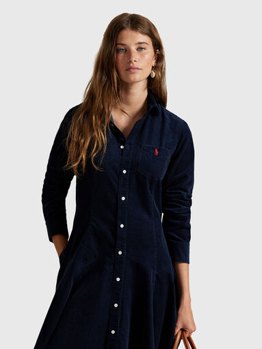 Cotton corduroy shirtdress - 4