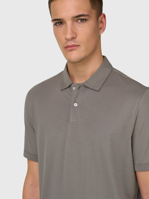 Cotton-blend polo shirt - 4