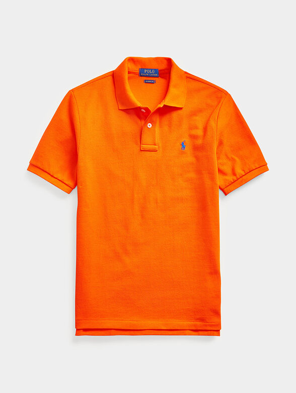 Polo shirt in orange color with logo embroidery - 1