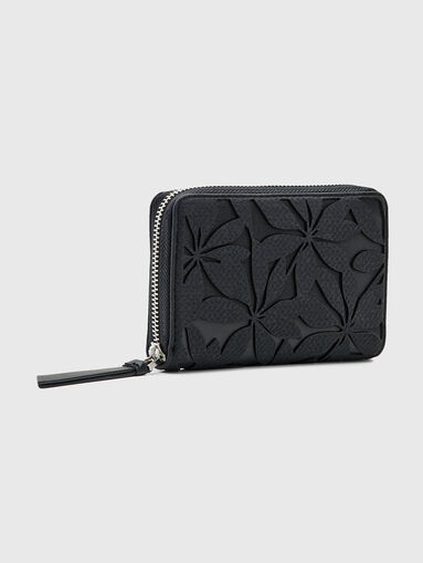 Black cutout detail wallet - 4