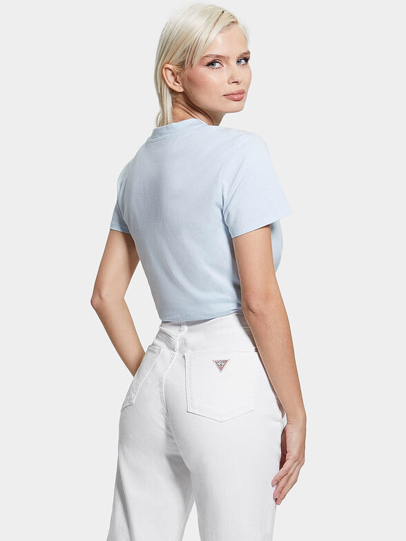 Blue T-shirt with logo print - 3