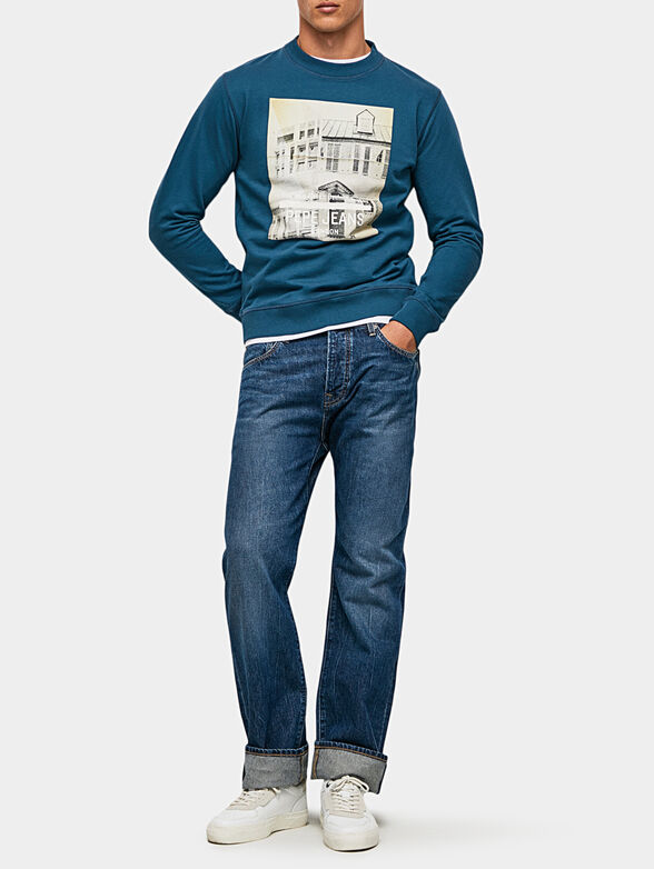 PERCIVAL blue sweatshirt with photo print - 2