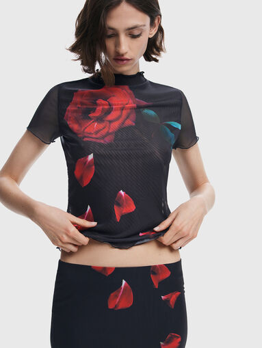 Floral print T-shirt - 4
