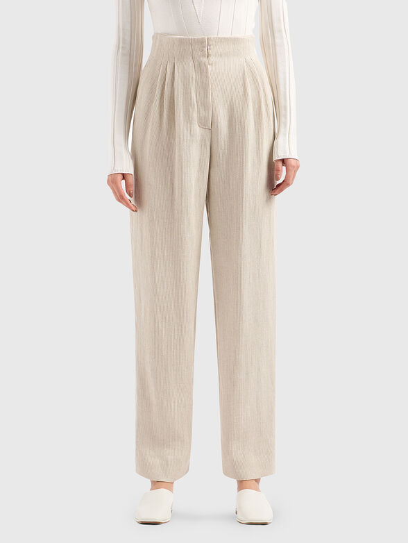Straight trousers with darts - 1