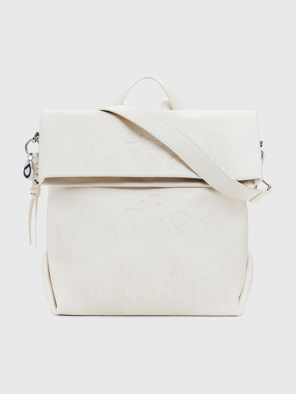 Backpack with floral details - 0