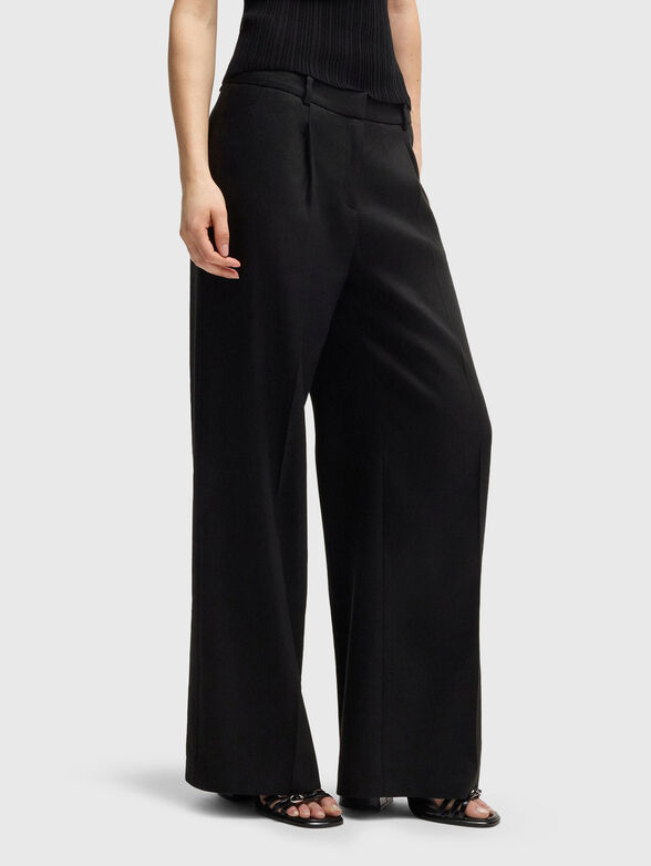 Linen blend trousers - 1
